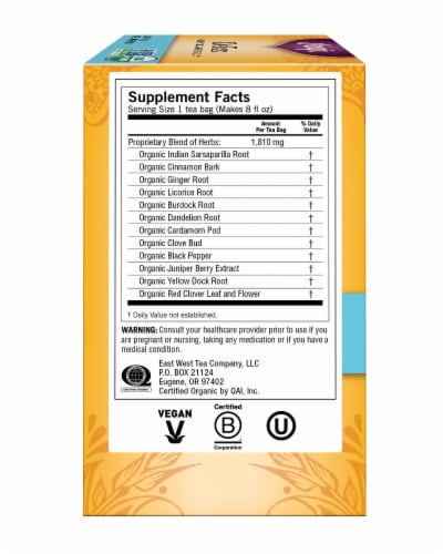 Yogi Detox Organic Herbal Tea Bags Perspective: left