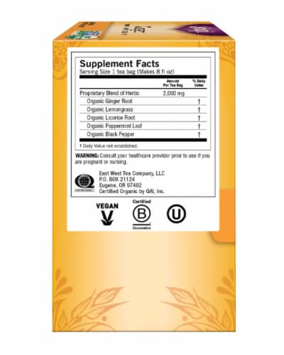 Yogi Ginger Organic Herbal Tea Bags Perspective: left