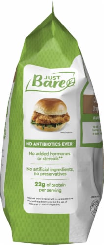 Just Bare Fully Cooked Lightly Breaded Chicken Breast Original Fillets Perspective: left