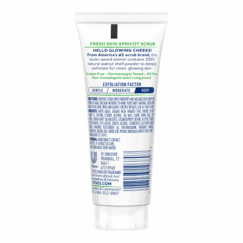 St. Ives Apricot Deeply Cleans Smooth and Glowing Skin Dermatologist Tested Natural Exfoliants Scrub Perspective: left