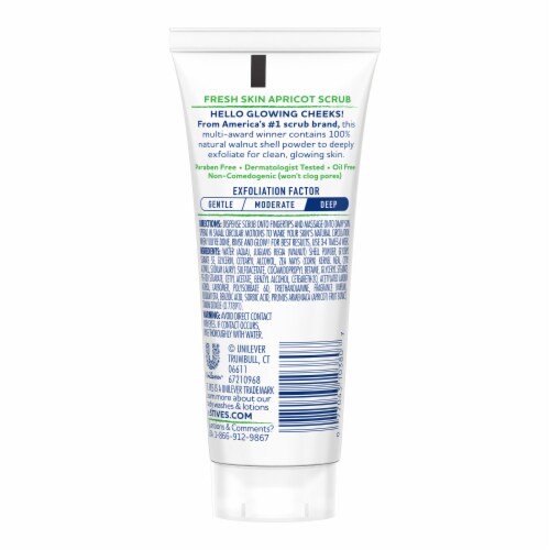 St. Ives Apricot Deeply Cleans Smooth and Glowing Skin Dermatologist Tested Natural Exfoliants Scrub Perspective: left
