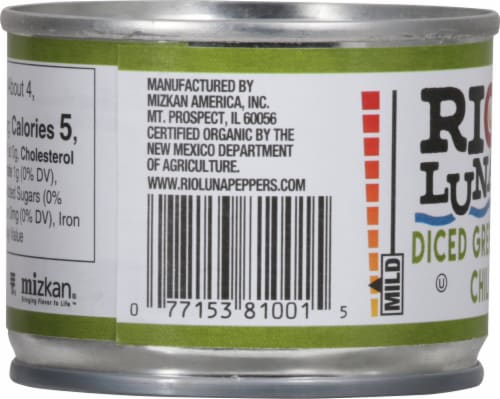 Rio Luna™ Organic Diced Green Chiles Perspective: left
