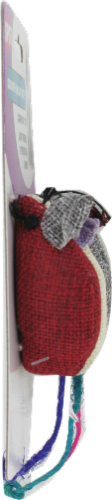 Spot Colored Burlap Mice Cat Toys Perspective: left