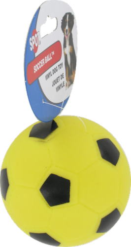 SPOT® Vinyl Soccer Ball Dog Toy Perspective: left