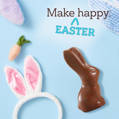 RUSSELL STOVER Easter Bunny Hollow Milk Chocolate Candy Rabbit Perspective: left