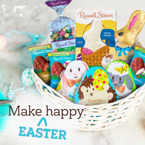 RUSSELL STOVER Easter Solid White Fudge Easter Bunny Perspective: left