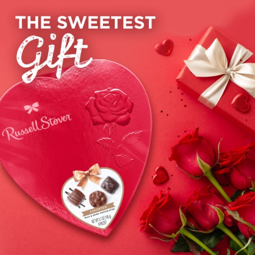 Russell Stover Valentine's Day Puppy Heart Assorted Milk & Dark