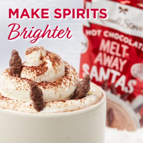 RUSSELL STOVER Christmas Hot Chocolate Melt-Away Milk Chocolate Santas Perspective: left