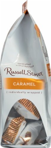 Russell Stover Milk Chocolate Caramel Mini Gusset Bag Perspective: left