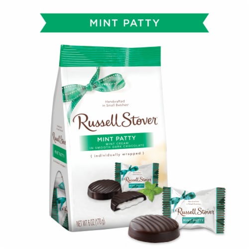 RUSSELL STOVER Dark Chocolate Mint Patty Bag Perspective: left