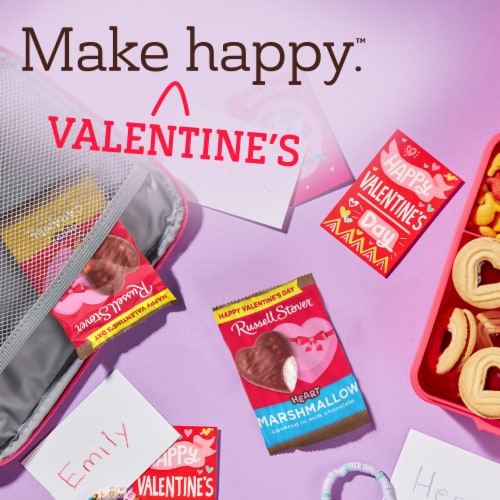 RUSSELL STOVER Valentine's Day Milk Chocolate Marshmallow Heart Perspective: left