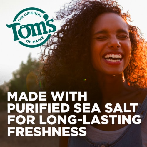 Tom's of Maine Sea Salt Alcohol-Free Natural Mouthwash Refreshing Mint Perspective: left