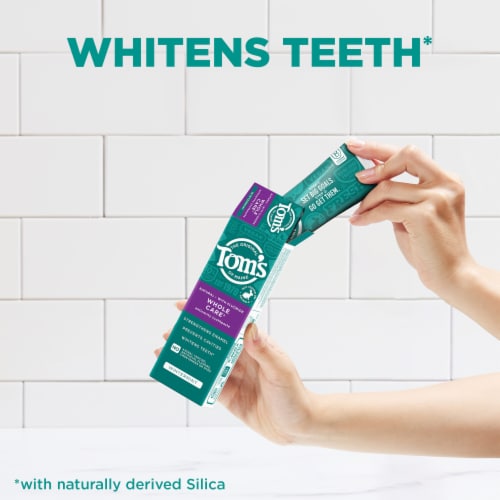 Tom's of Maine Whole Care Natural Toothpaste with Fluoride Wintermint Perspective: left