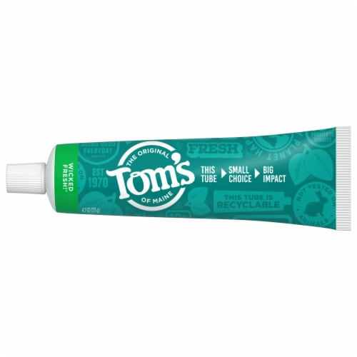 Tom's of Maine Wicked Fresh! Natural Toothpaste With Fluoride Cool Peppermint Perspective: left