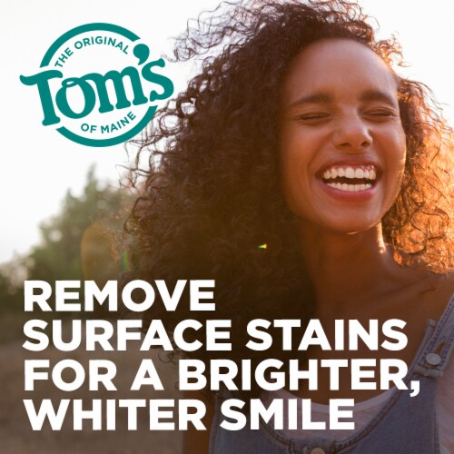 Tom's of Maine Fluoride-Free Antiplaque & Whitening Natural Toothpaste Spearmint Gel Perspective: left