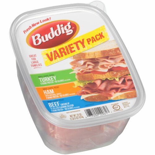Buddig Turkey Ham Beef Variety Pack Perspective: left