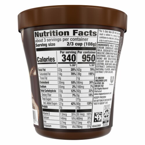 Magnum Milk Chocolate Vanilla Ice Cream Tub Perspective: left