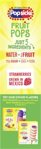 Popsicle® Strawberry Fruit Pops Perspective: left