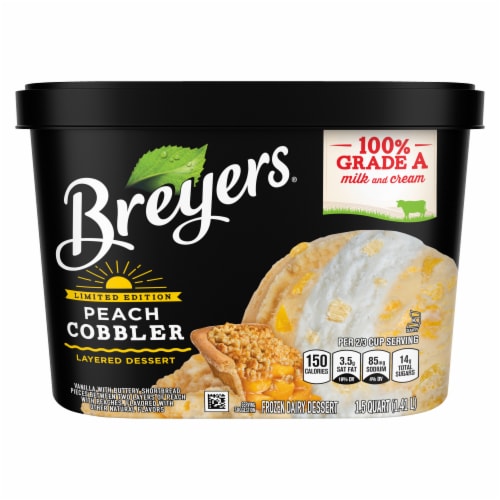 Breyers Caramel Apple Pie Frozen Dairy Dessert Tub Perspective: left