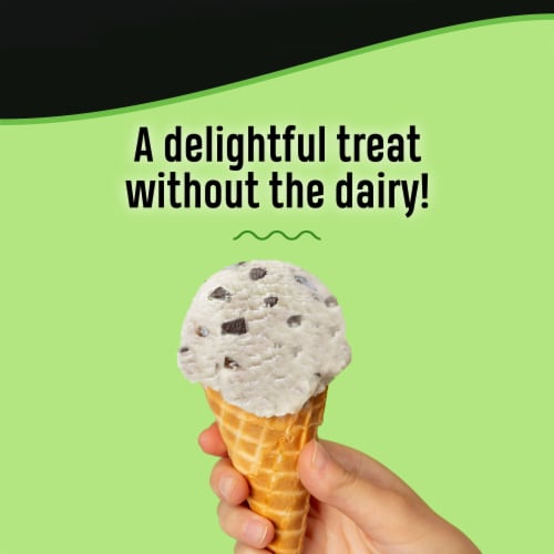 Breyers Dairy Free Mint Chocolate Chip Frozen Dessert Tub Perspective: left