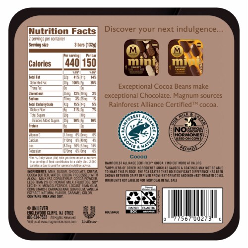 Magnum Mini Dark Chocolate Truffle Ice Cream Bars Perspective: left