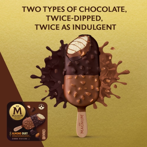 Magnum Almond Duet Ice Cream Bars, 3 ct / 8.62 oz - Smith’s Food and Drug