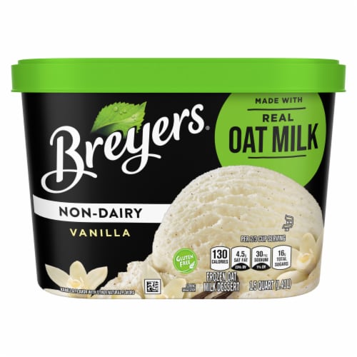 Breyers Vanilla Non-Dairy Ice Cream Perspective: left