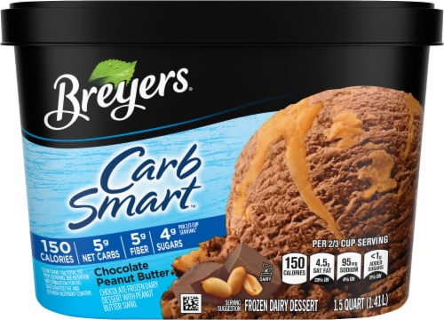 Breyers CarbSmart™ Frozen Dairy Dessert Chocolate Peanut Butter, 48 oz Perspective: left