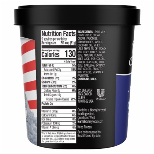 Breyers® Star Spangled Scoops Ice Cream Tub Perspective: left