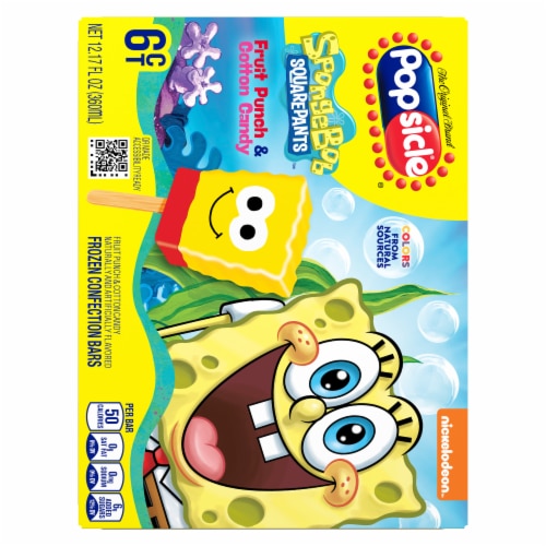 Popsicle Frozen Confection Bars SpongeBob SquarePants Perspective: left