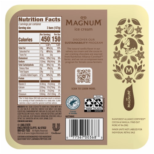 Magnum Ice Cream Bars Mini White Chocolate & Cookies Perspective: left