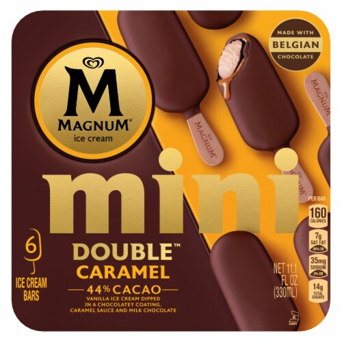 Magnum Dipped in Belgian Milk Chocolate Mini Double Caramel Ice Cream ...