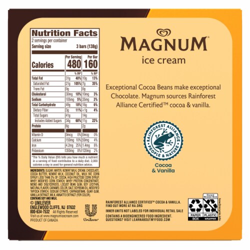 Magnum Mini Double Caramel Ice Cream Bars, 6 ct Perspective: left