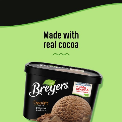 Breyers Chocolate Ice Cream Tub Perspective: left