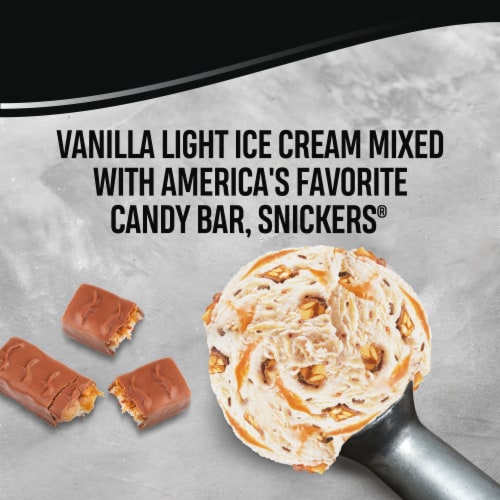 Breyers SNICKERS® Light Ice Cream Tub Perspective: left