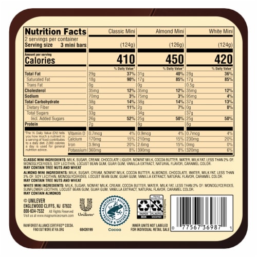 Magnum Mini Ice Cream Bars Classic Almond White Perspective: left