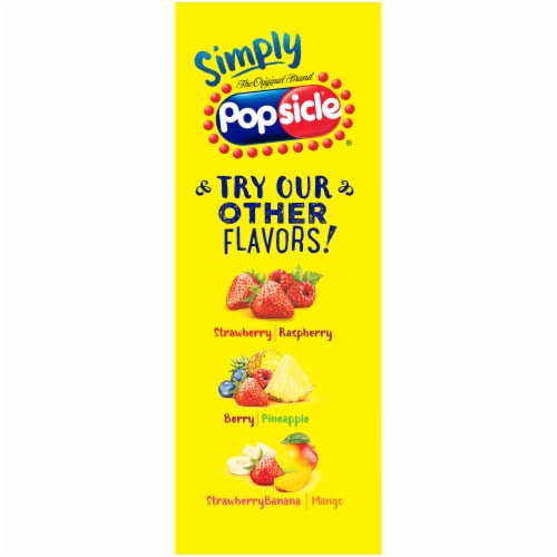 Popsicle® Simply Orange Cherry & Grape Fruit Pops Perspective: left