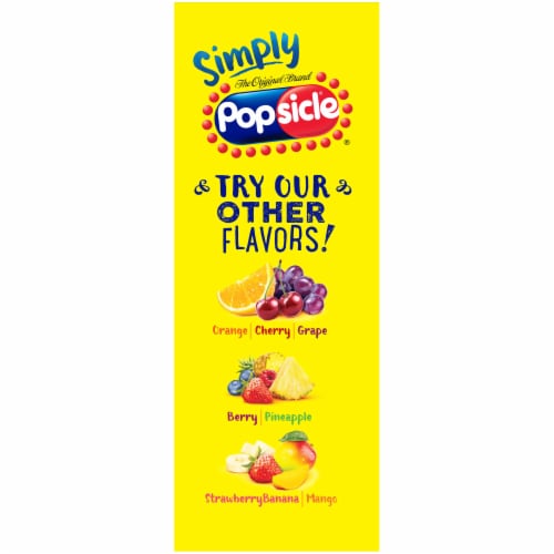 Popsicle® Simply Strawberry & Raspberry Ice Pops Perspective: left