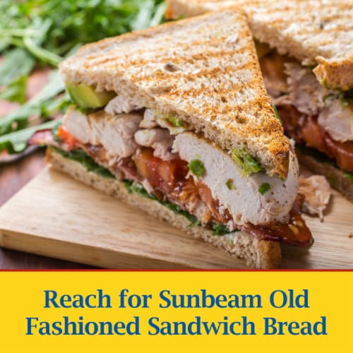 Sunbeam Old Fashioned White Bread, Sandwich Bread, 20 oz Loaf Perspective: left