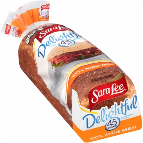 Sara Lee 100% Whole Wheat Bread With Honey Perspective: left