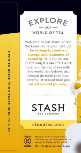 Stash Caffeine Free Chamomile Herbal Tea Perspective: left