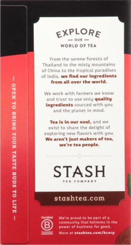 Stash Double Spice Chai Black Tea Bags Perspective: left