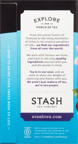 Stash Blueberry Superfruit Herbal Tea Bags Perspective: left