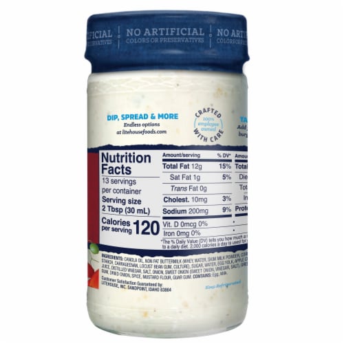 Litehouse Signature Recipe Ranch Dressing & Dip Perspective: left