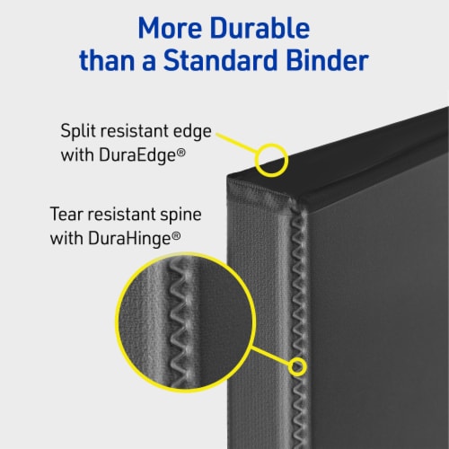 Avery® Durable Clear Cover Binder - White Perspective: left