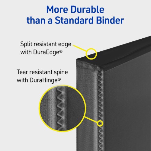 Avery® Durable Clear Cover Binder - White Perspective: left
