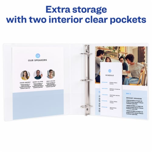 Avery™ White Clear Cover Durable Binder Perspective: left