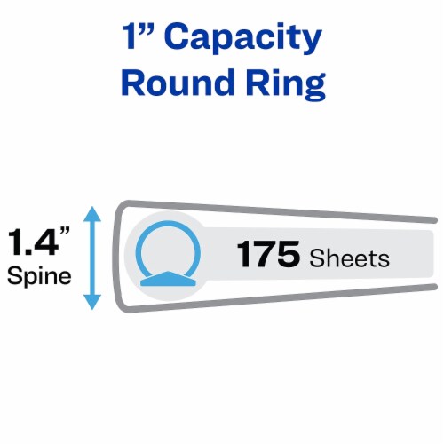 Avery® BNDR,FLEXI-VIEW 1 ,BK 17686 Perspective: left