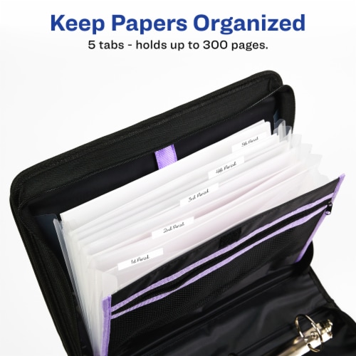 Avery Messenger Nylon Zipper Binder Perspective: left