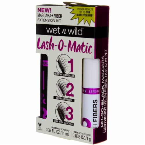 Wet n Wild® Lash-O-Matic Very Black Fiber Extension Kit Perspective: left